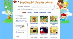 Desktop Screenshot of kids-songs.tv